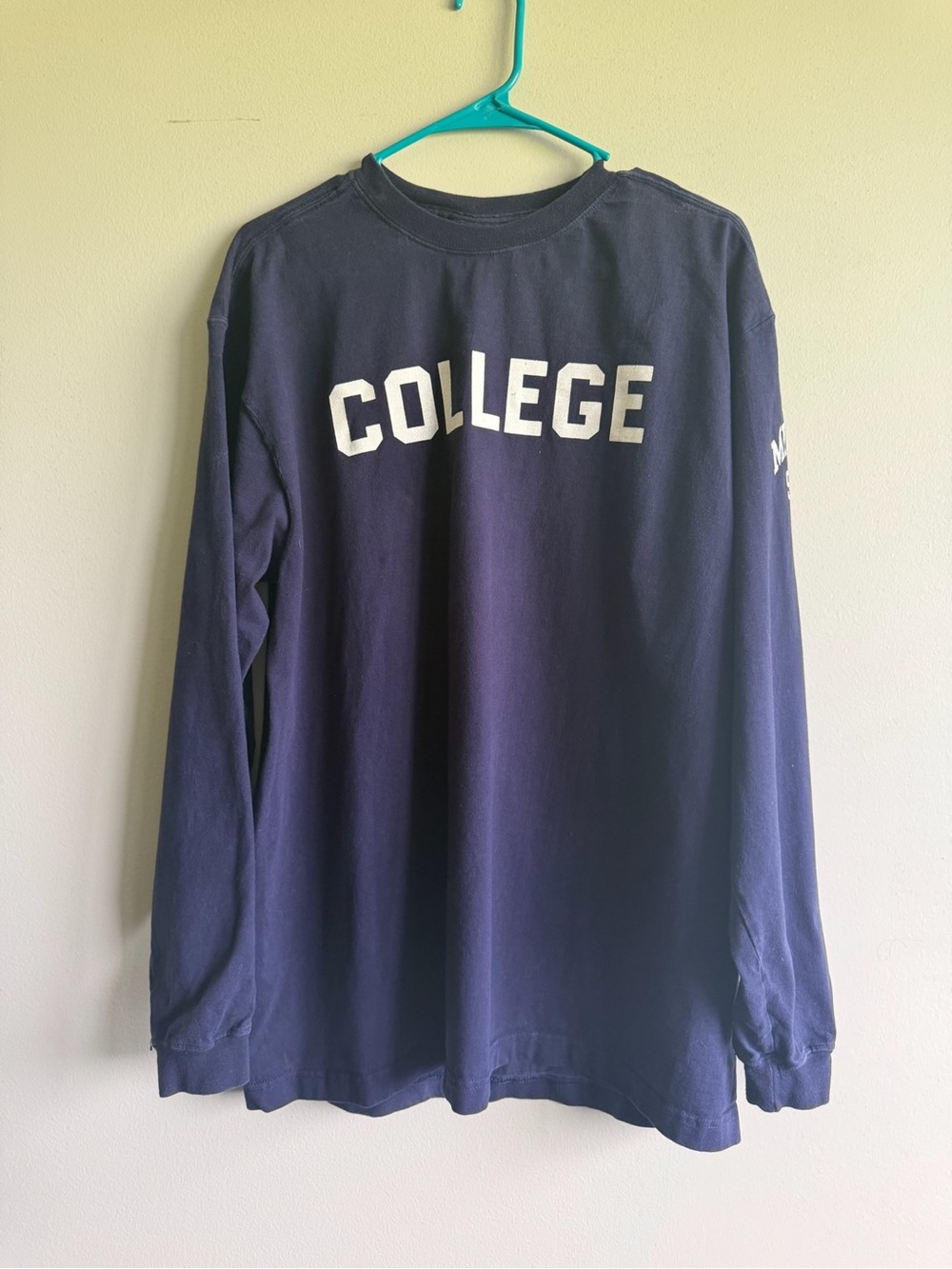 Missouri State Jansport Navy Blue Long Sleeve 'COLLEGE' Tee with White Lettering